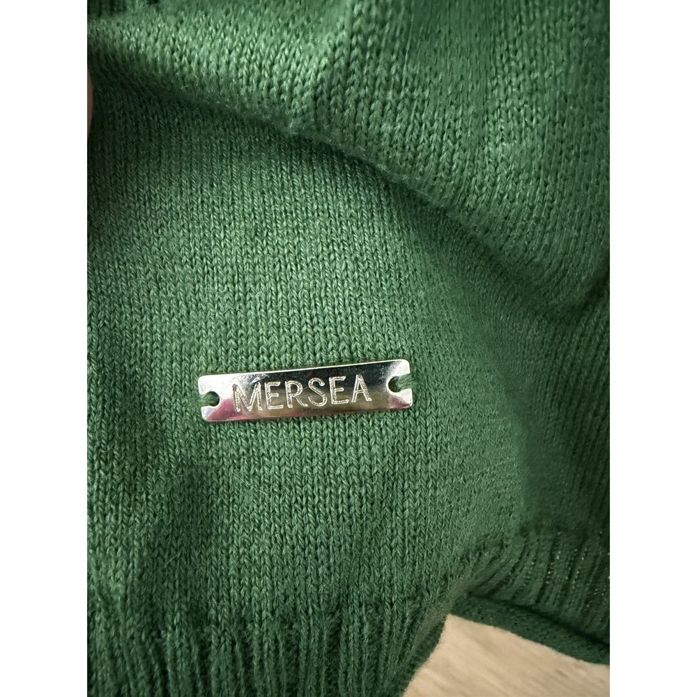 MERSEA Catalina V-Neck Sweater in Forest Green OS Boxy Relaxed Lagenlook #AB12-1 - Picture 3 of 8